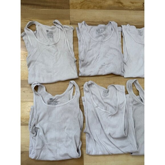 Hanes men’s size small white tank tops pack of 8 - Picture 2 of 12